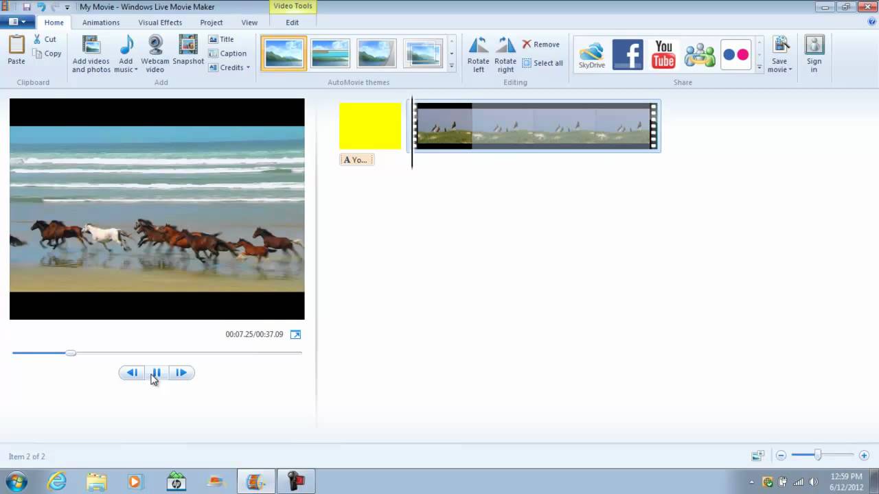Windows Movie Maker 2012