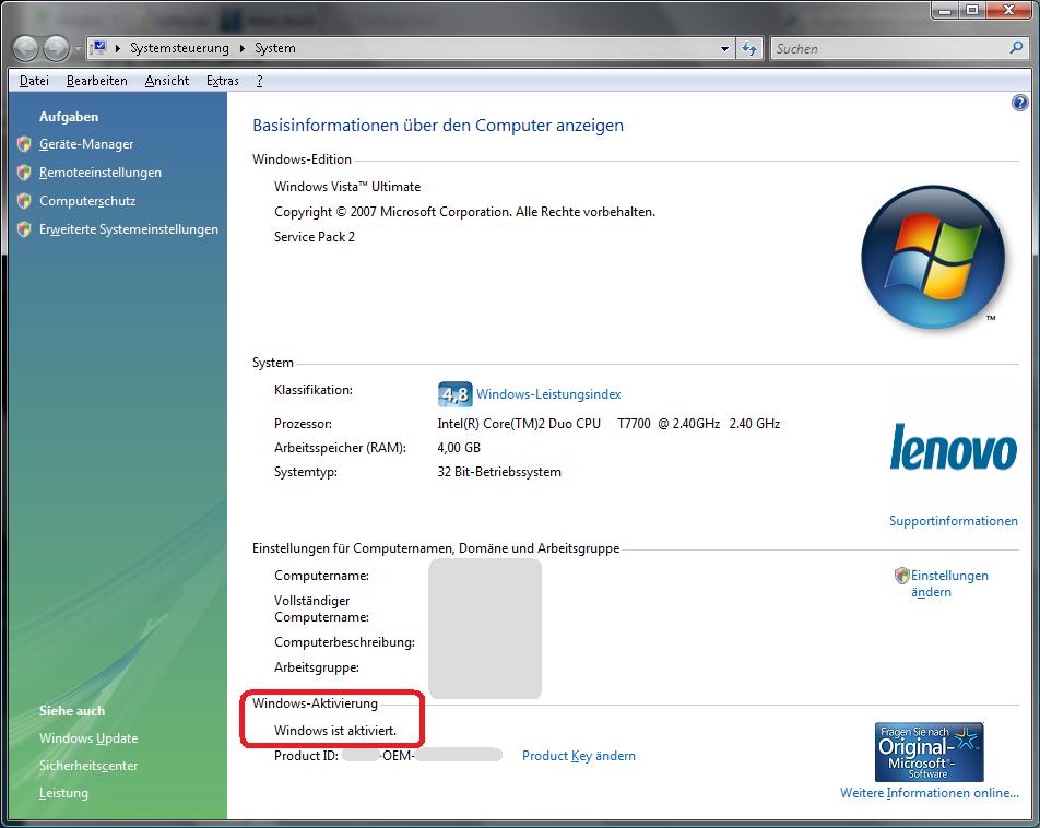 Windows 7 Key Löschen